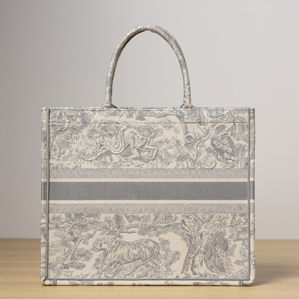 Book Tote 大號灰色老虎動物園_3