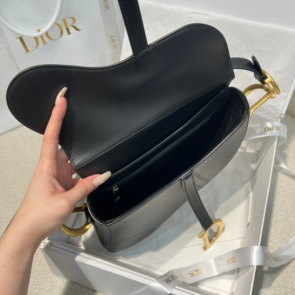 中號 Soft Saddle馬鞍包黑色復古光滑牛皮革_2