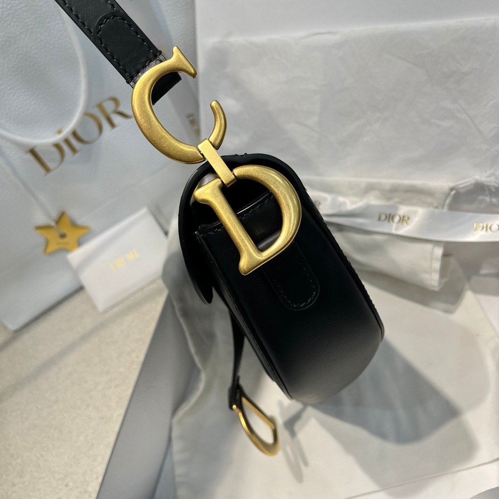 中號 Soft Saddle馬鞍包黑色復古光滑牛皮革_4