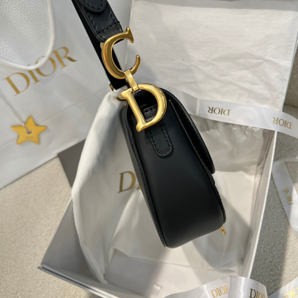 迷你Soft Saddle馬鞍包黑色光滑牛皮革_4