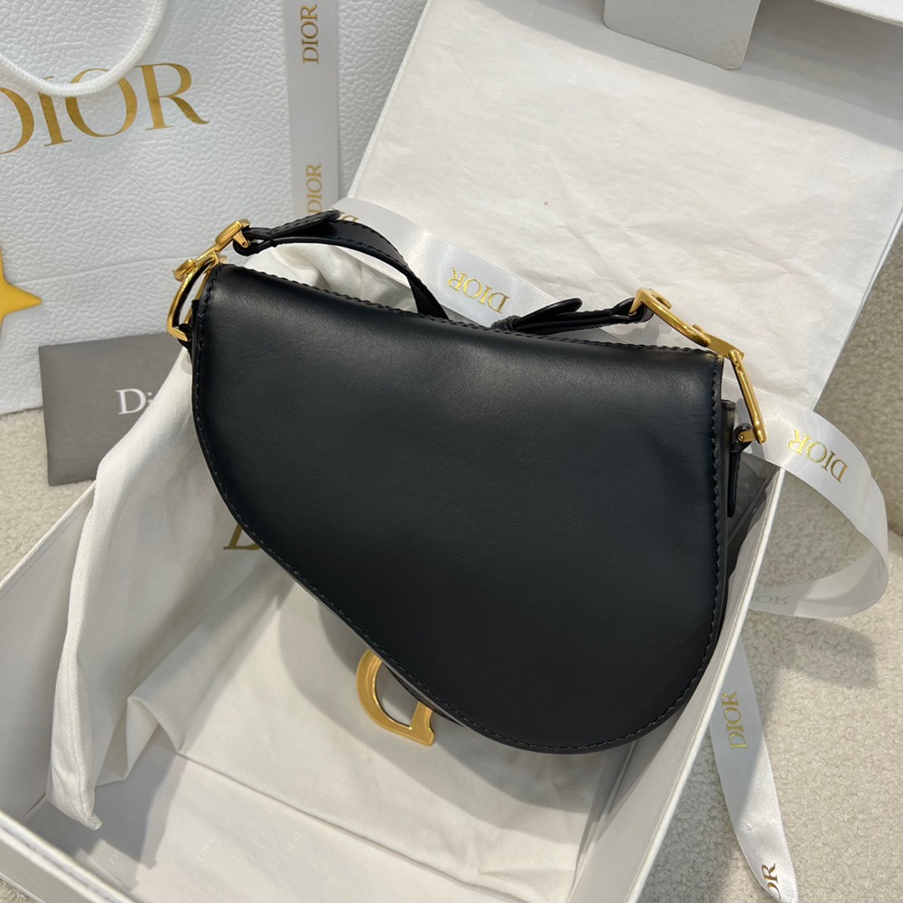 迷你Soft Saddle馬鞍包黑色光滑牛皮革_5