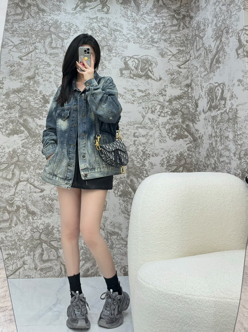 迷你馬鞍包（附肩帶）老花_9