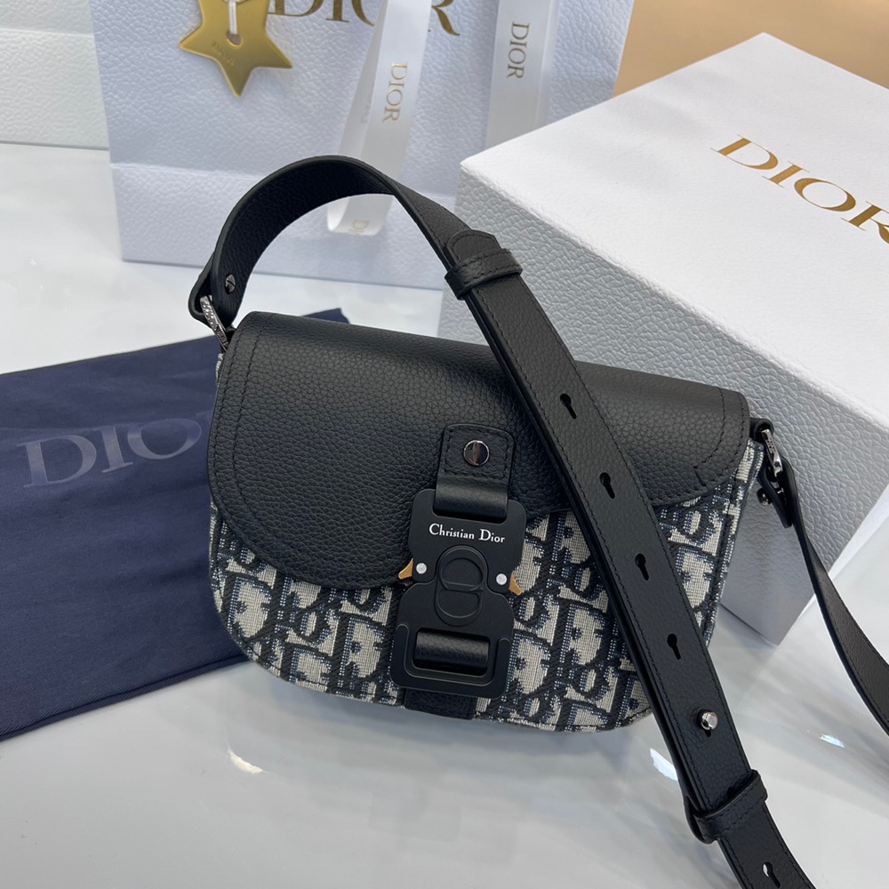 馬鞍手拿包附肩帶藍D_1