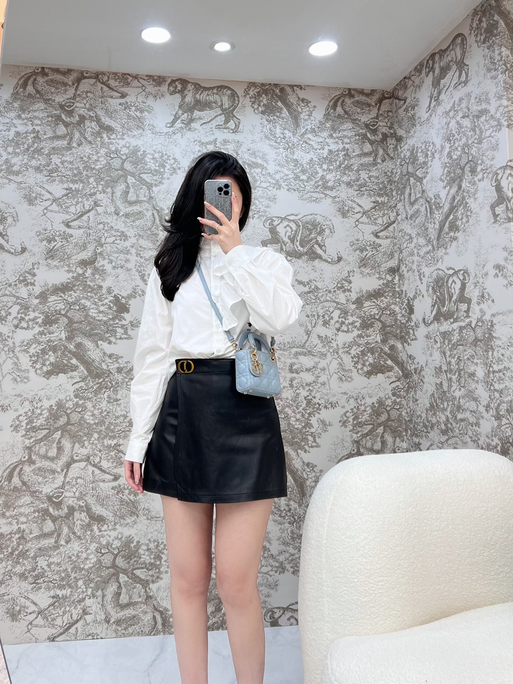 Lady  超迷你雲霧藍/羊皮_5