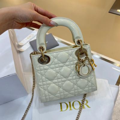 Mini Lady奶白/漆皮