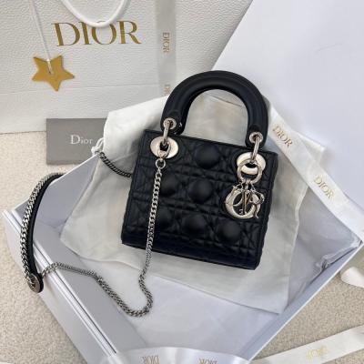 Mini Lady黑色羊皮銀