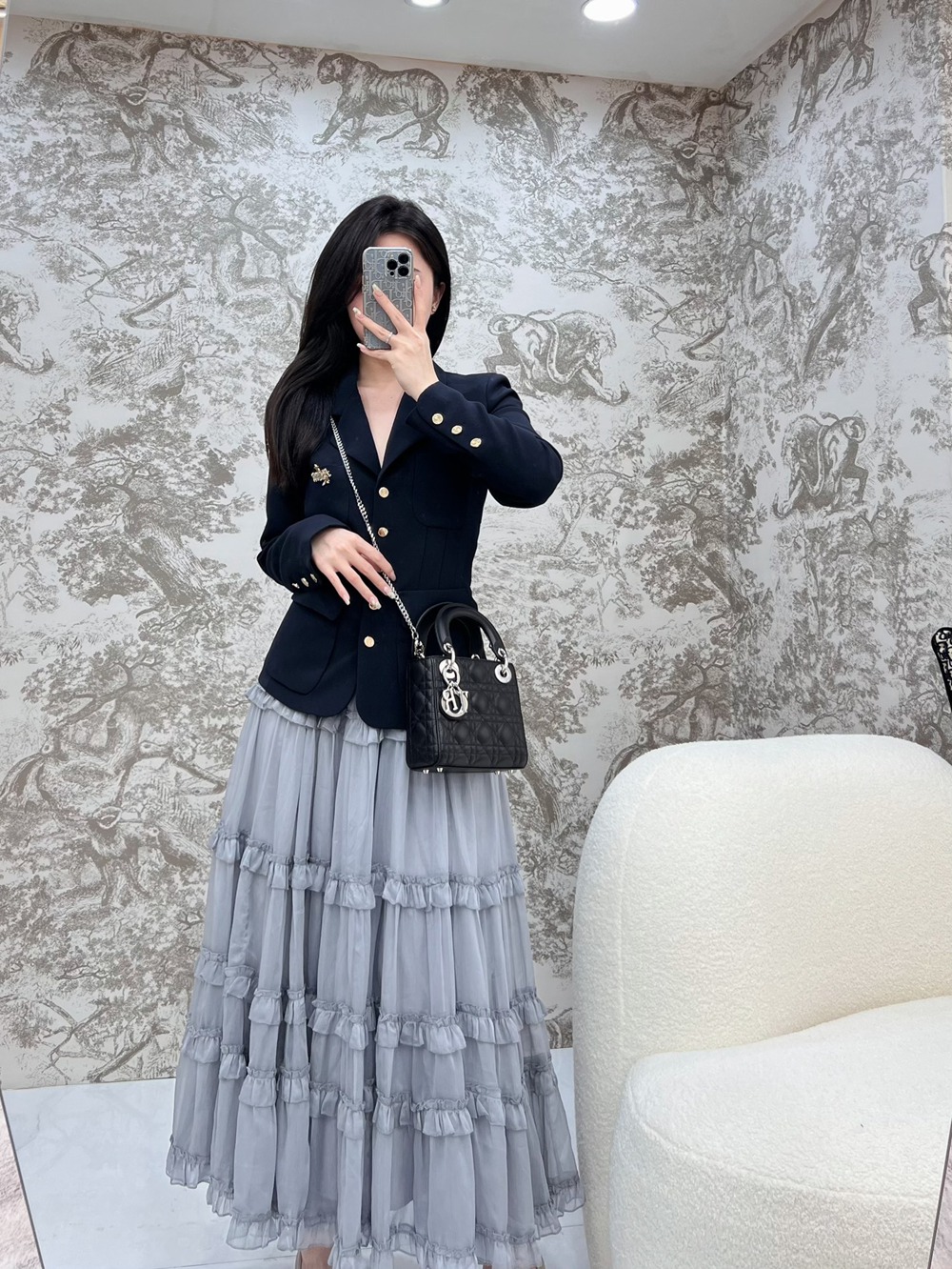 Mini Lady黑色羊皮銀_6