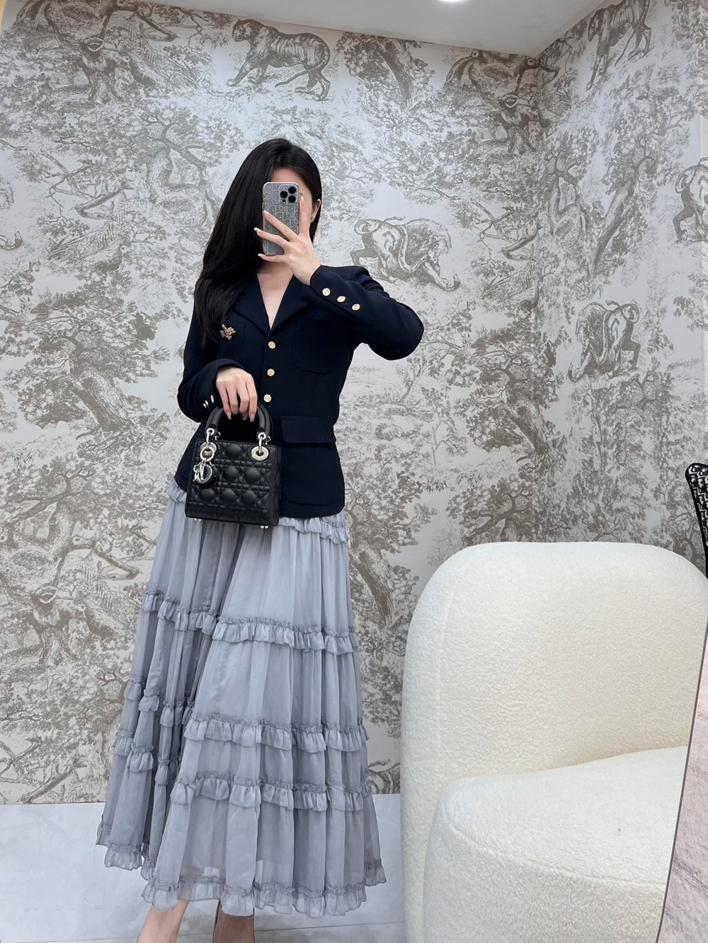 Mini Lady黑色羊皮銀_7