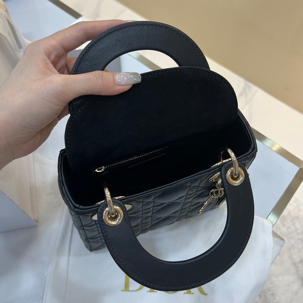 Mini Lady三格/黑色/羊皮_7