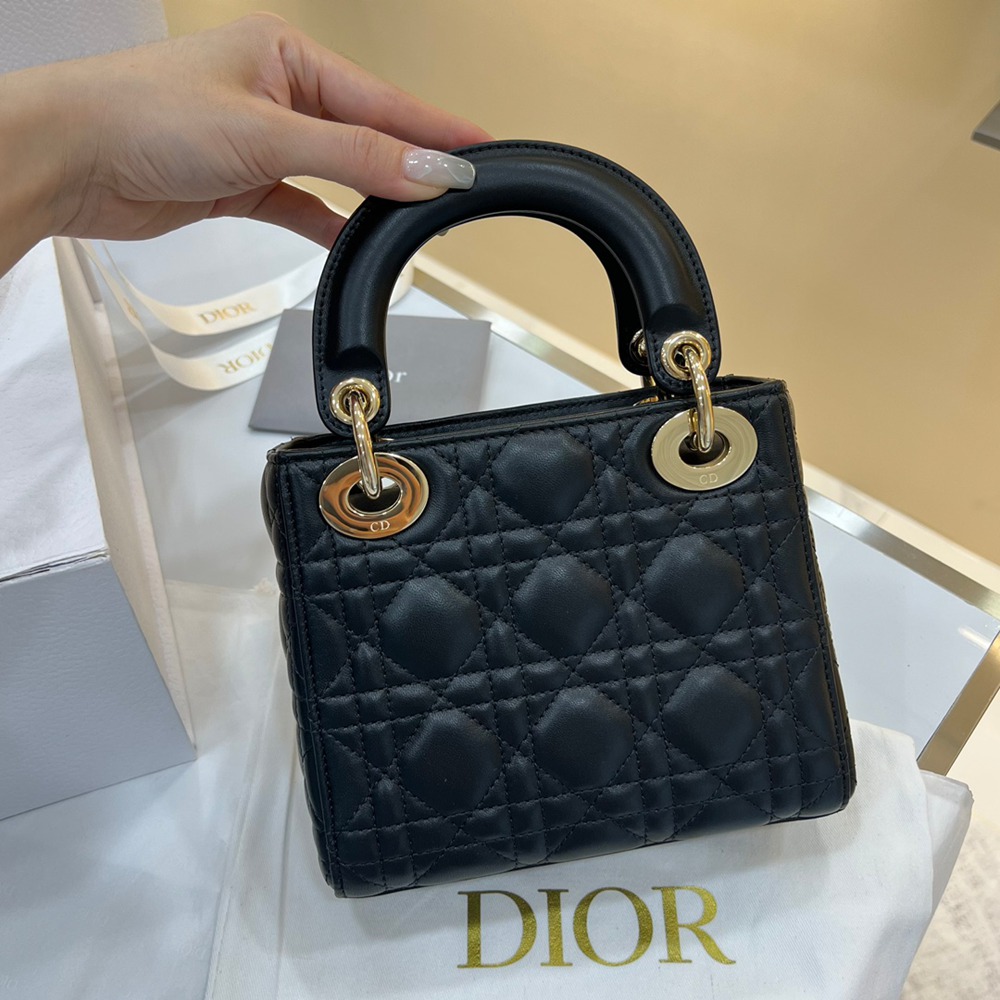 Mini Lady三格/黑色/羊皮_9