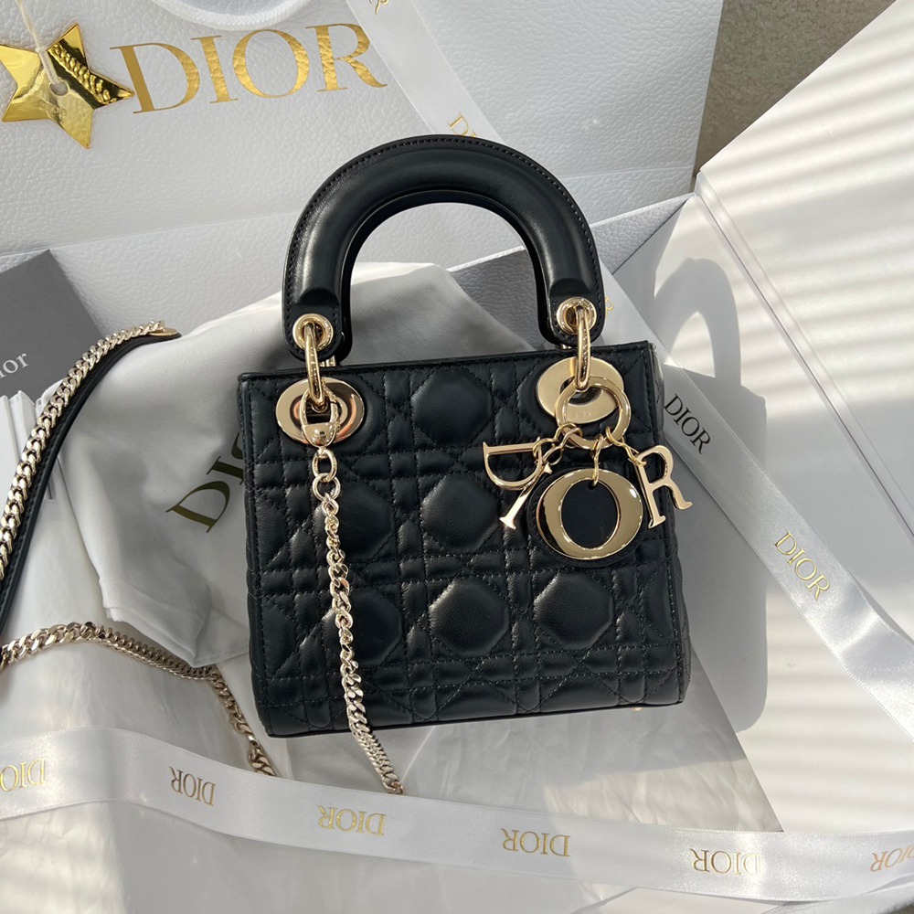 Mini Lady黑色羊皮紅內裏_1