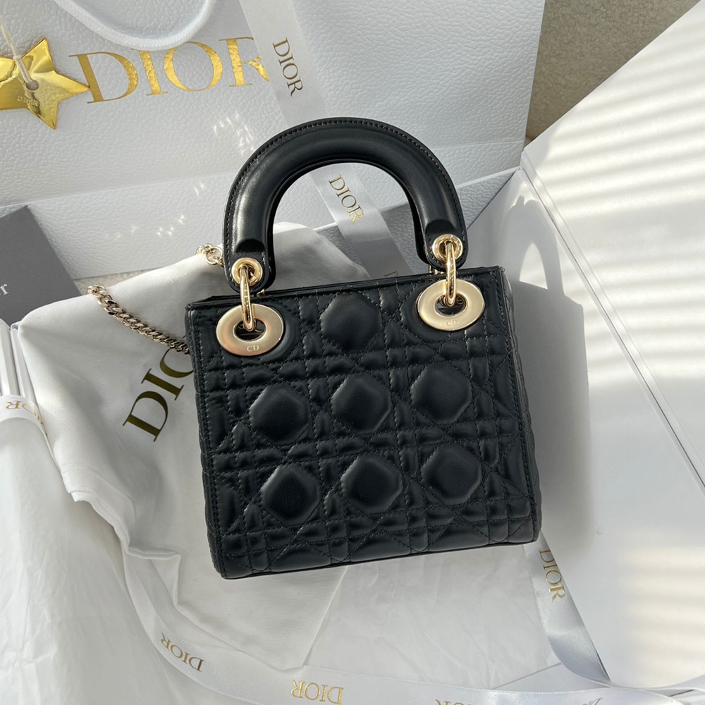 Mini Lady黑色羊皮紅內裏_4