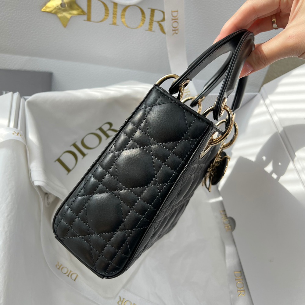 Mini Lady黑色羊皮紅內裏_5