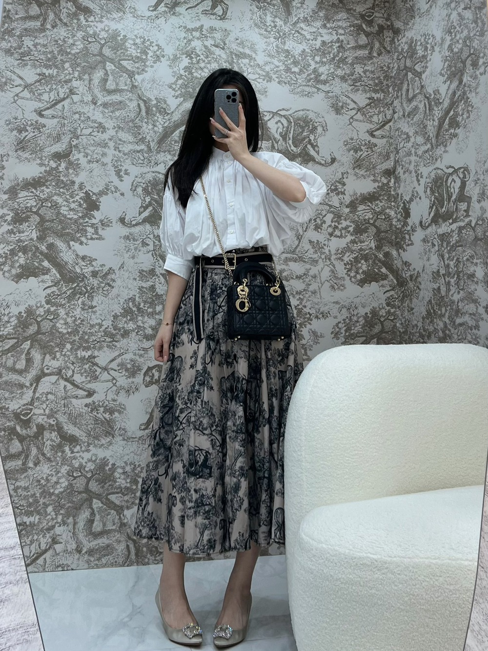 Mini Lady黑色羊皮紅內裏_9