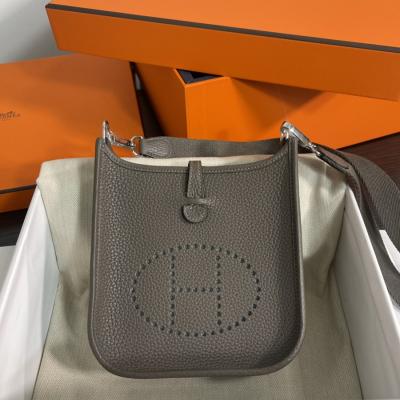 伊芙琳Evelyn 16 Mini 錫器灰 金扣TC皮