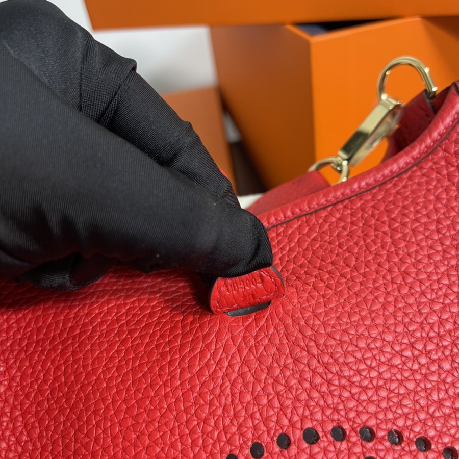 伊芙琳Evelyn 16 Mini 心紅 金扣TC皮_4