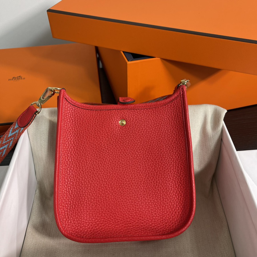 伊芙琳Evelyn 16 Mini 心紅 金扣TC皮_6