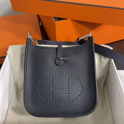 伊芙琳Evelyn 16 Mini 午夜藍 銀扣TC皮