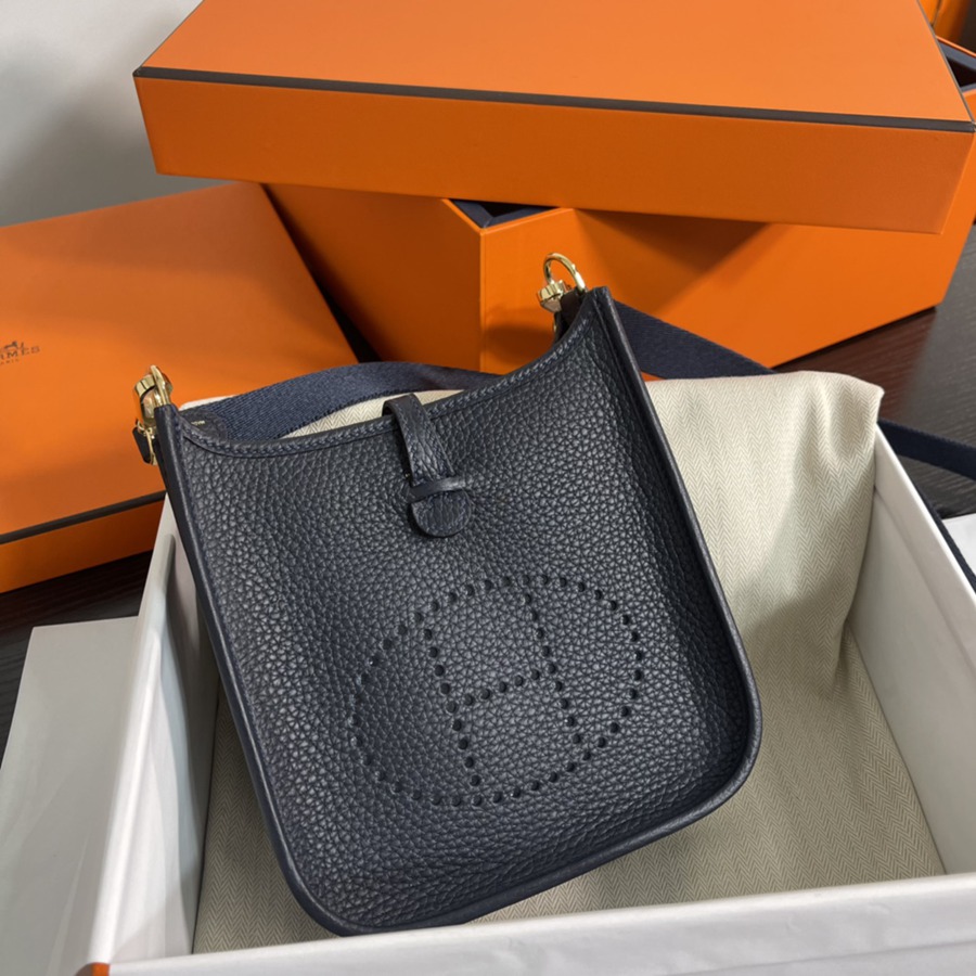 伊芙琳Evelyn 16 Mini 午夜藍 金扣TC皮_2