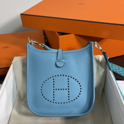 伊芙琳Evelyn 16 Mini 北方藍 金扣TC皮