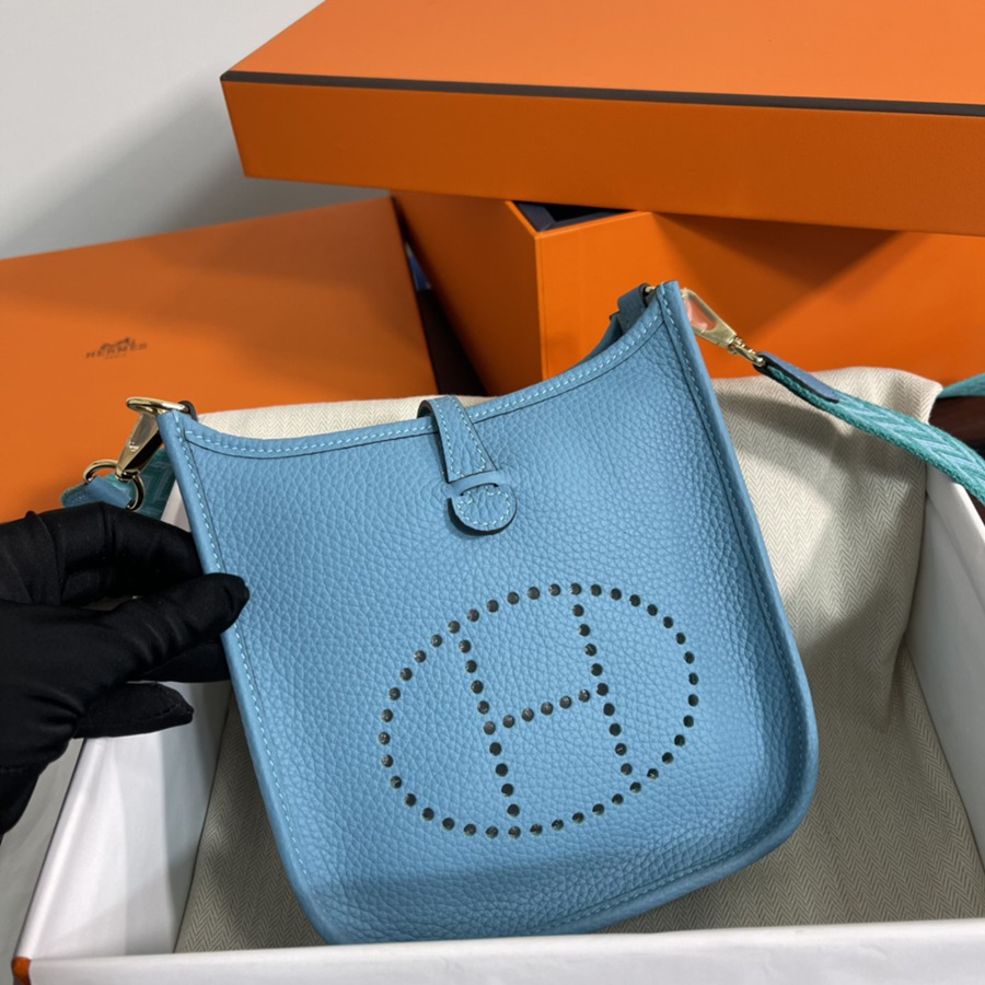 伊芙琳Evelyn 16 Mini 北方藍 金扣TC皮_2