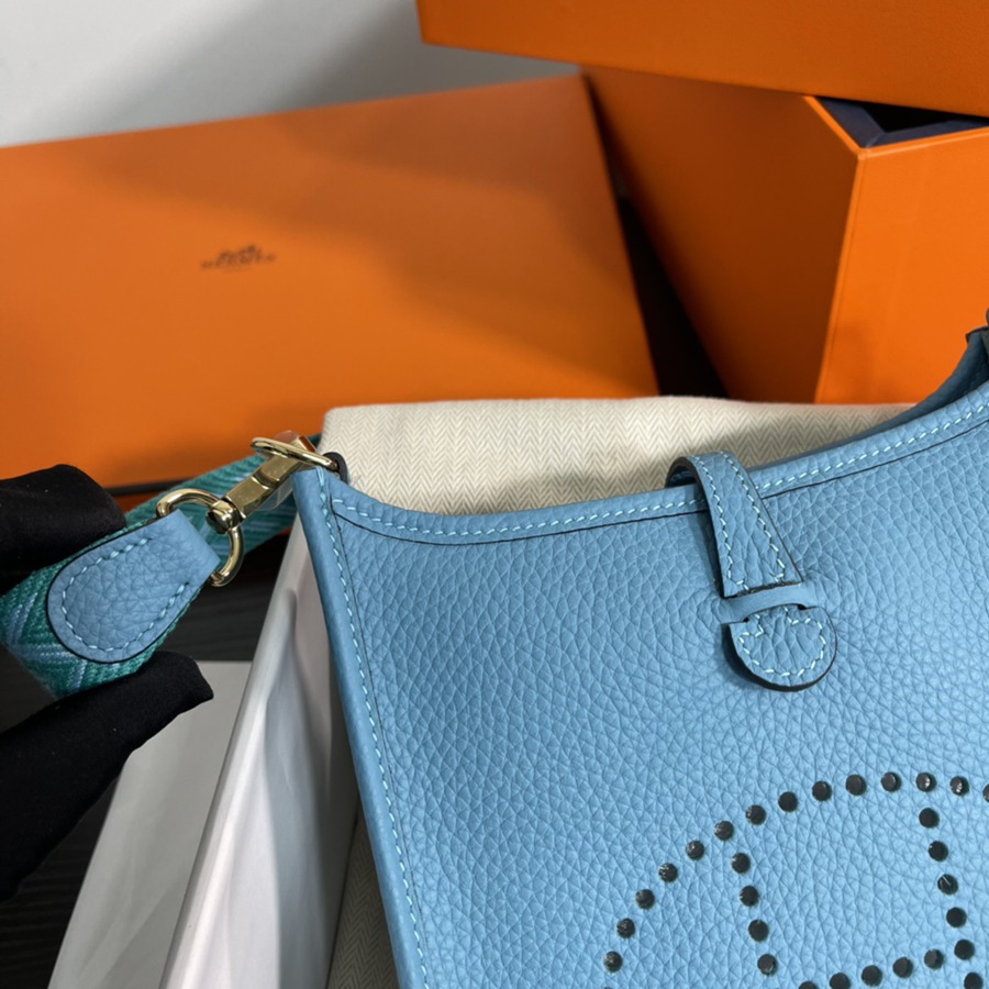 伊芙琳Evelyn 16 Mini 北方藍 金扣TC皮_3