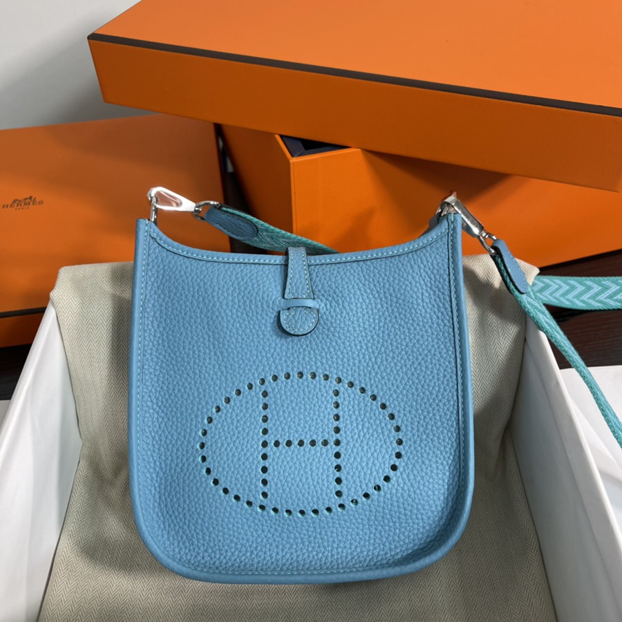 伊芙琳Evelyn 16 Mini 北方藍 銀扣TC皮_1