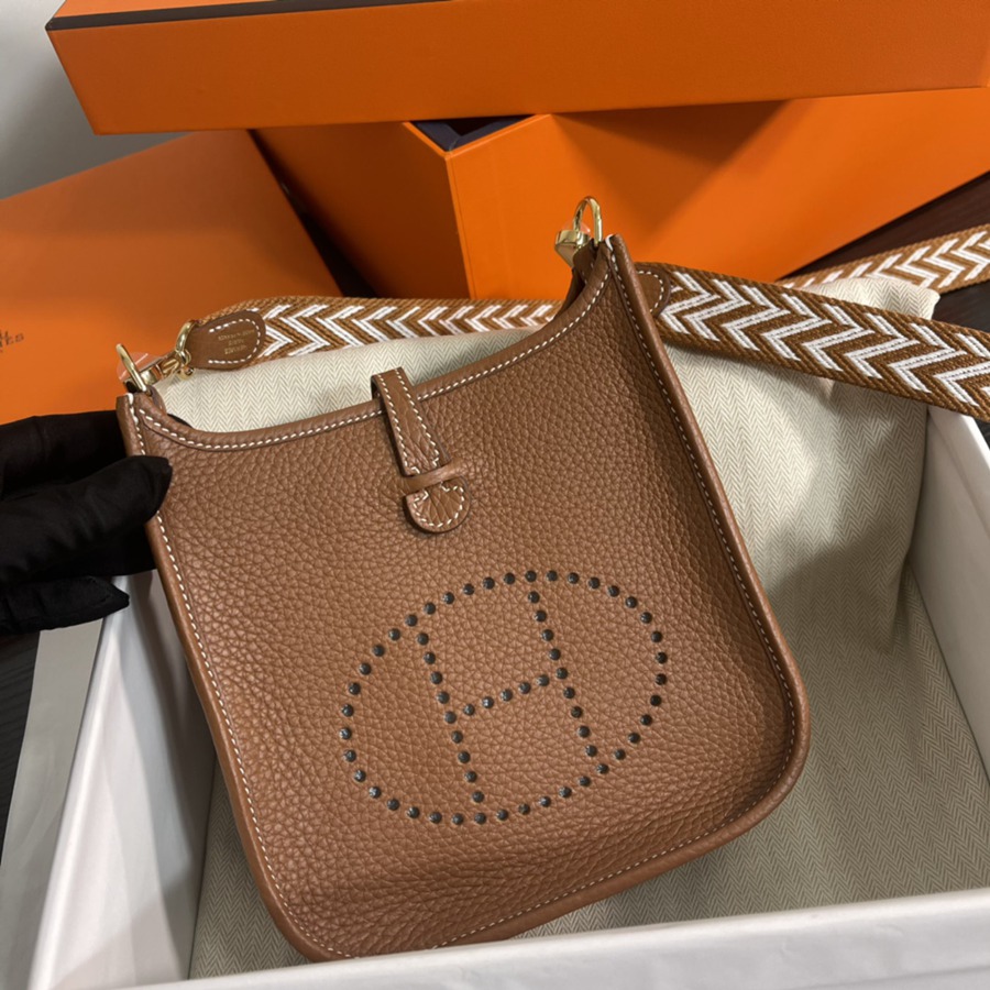 伊芙琳Evelyn 16 Mini 金棕 金扣TC皮_2