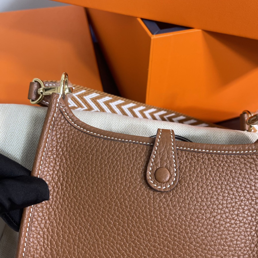 伊芙琳Evelyn 16 Mini 金棕 金扣TC皮_6