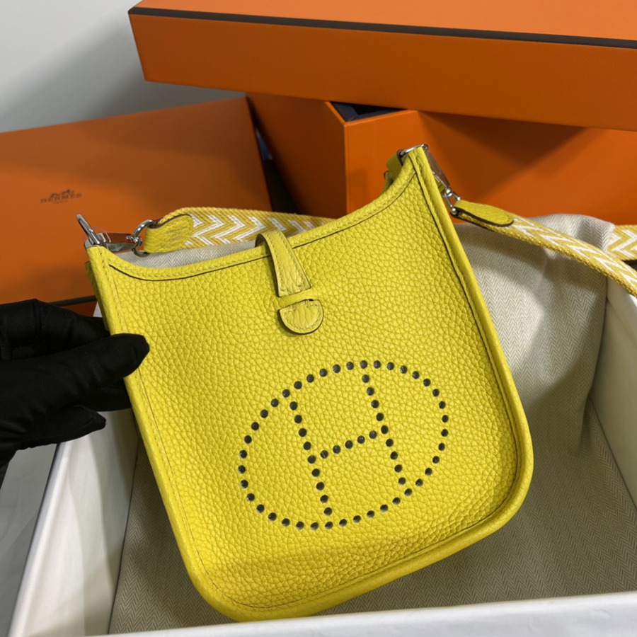 伊芙琳Evelyn 16 Mini 檸檬黃 銀扣TC皮_2