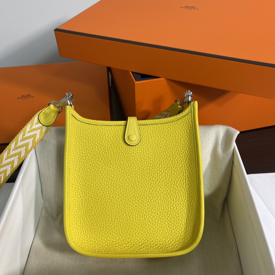 伊芙琳Evelyn 16 Mini 檸檬黃 銀扣TC皮_4