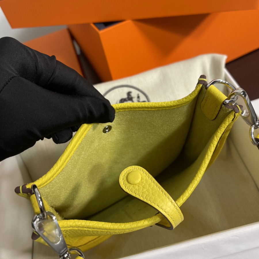 伊芙琳Evelyn 16 Mini 檸檬黃 銀扣TC皮_6