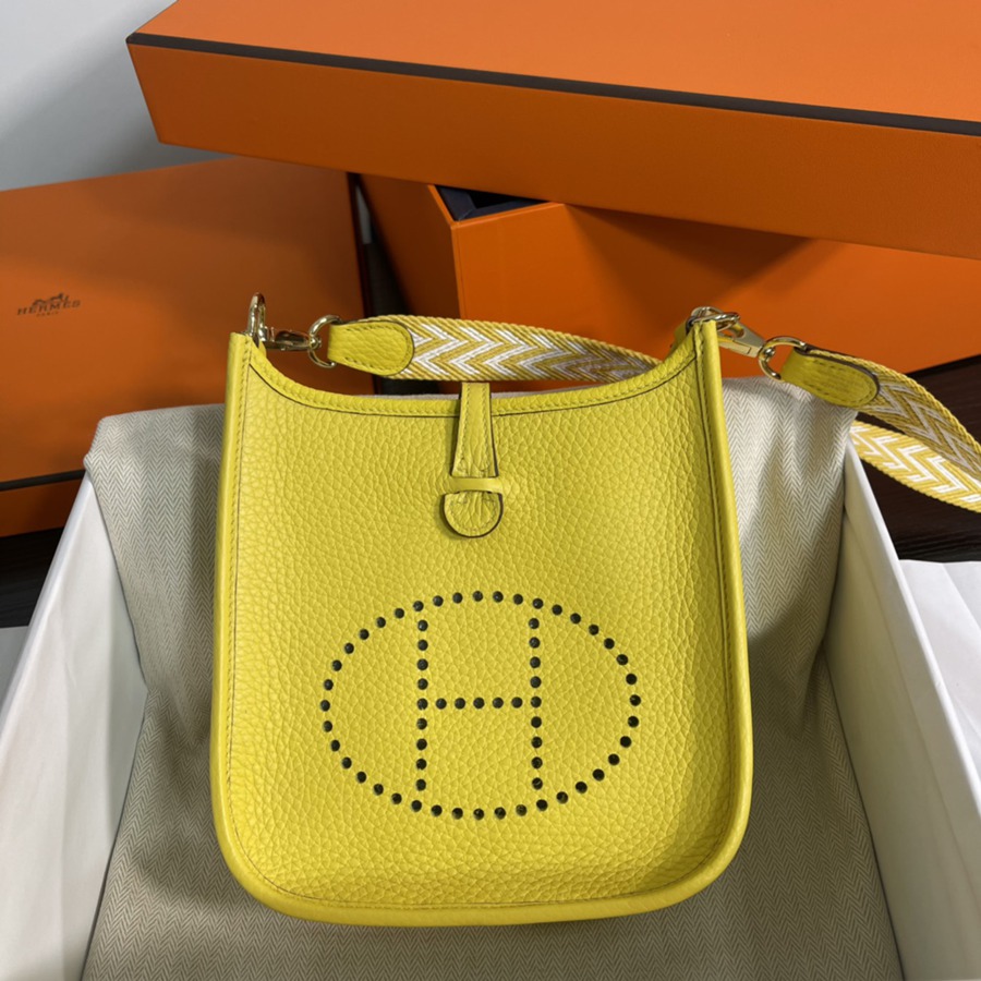 伊芙琳Evelyn 16 Mini 檸檬黃 金扣TC皮_1