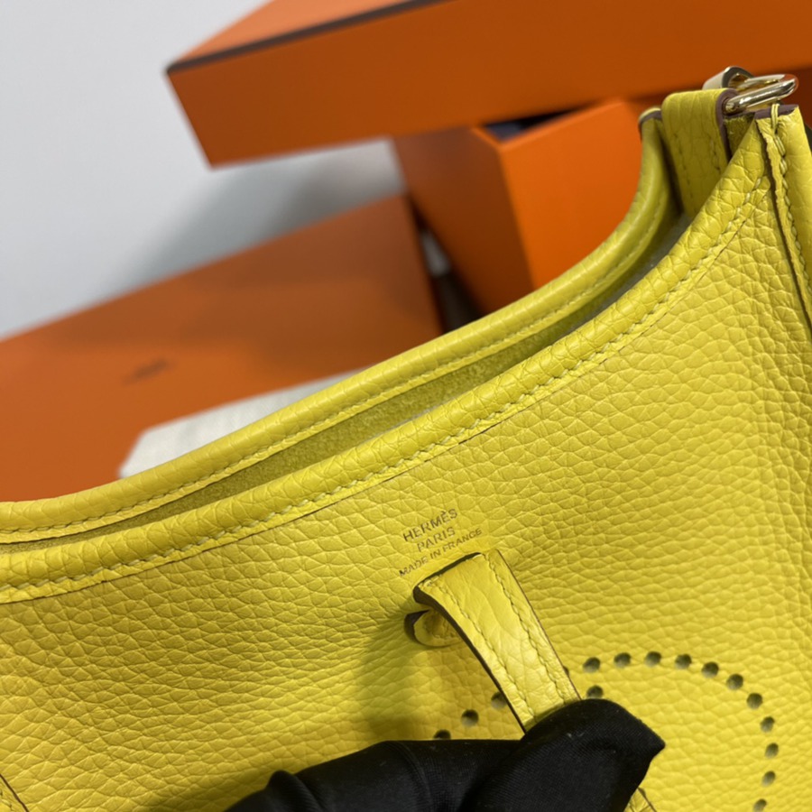 伊芙琳Evelyn 16 Mini 檸檬黃 金扣TC皮_4