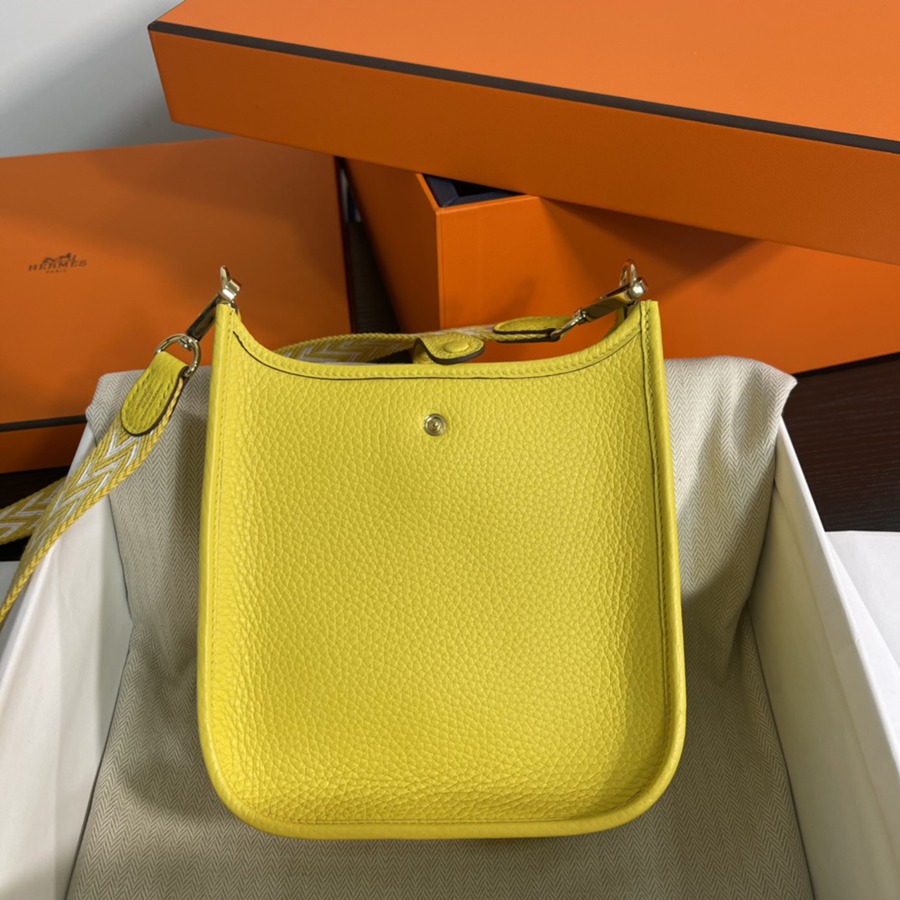 伊芙琳Evelyn 16 Mini 檸檬黃 金扣TC皮_5
