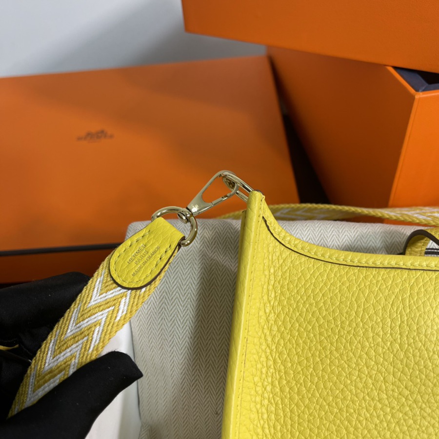 伊芙琳Evelyn 16 Mini 檸檬黃 金扣TC皮_6