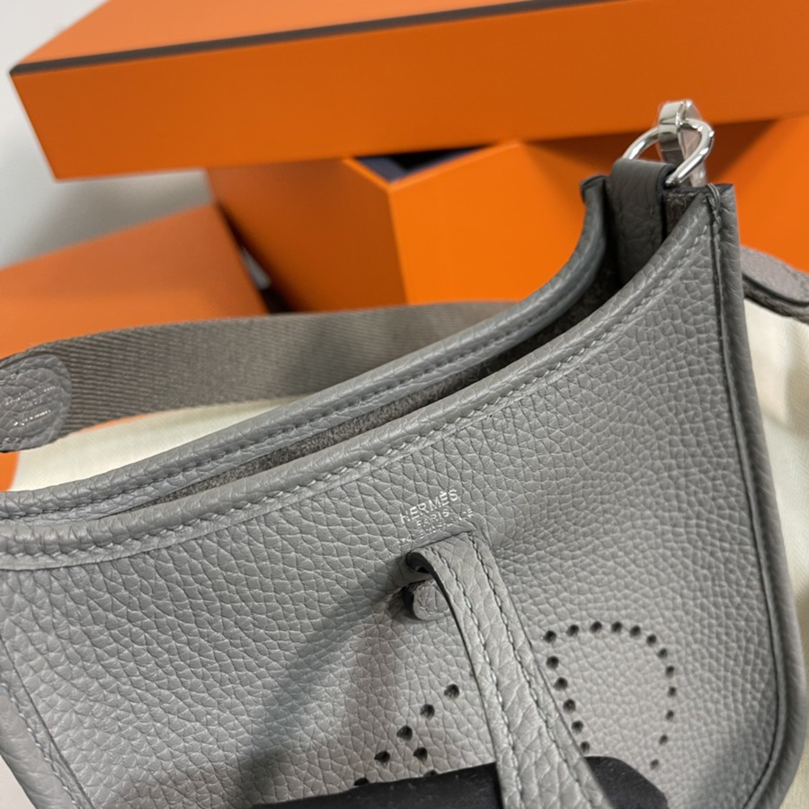 伊芙琳Evelyn 16 Mini 積雨雲灰 銀扣TC皮_2