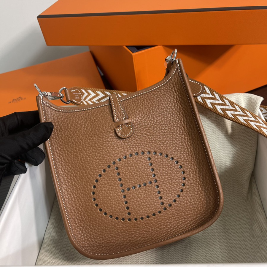 伊芙琳Evelyn 16 Mini 金棕 銀扣TC皮_2