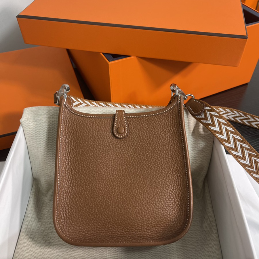 伊芙琳Evelyn 16 Mini 金棕 銀扣TC皮_5