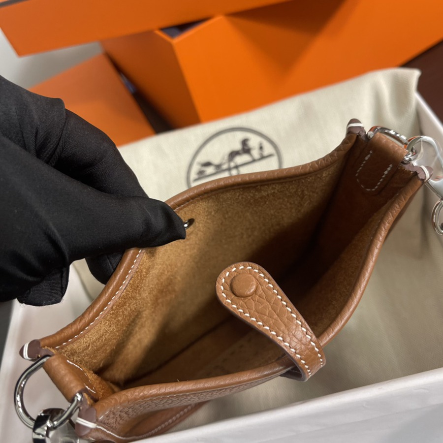 伊芙琳Evelyn 16 Mini 金棕 銀扣TC皮_8