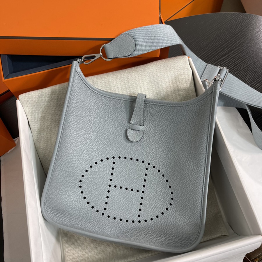 伊芙琳Evelyn 29 亞麻藍 銀扣TC皮_2