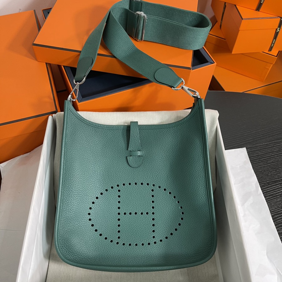 伊芙琳Evelyn 29 孔雀綠 銀扣 TC皮_1