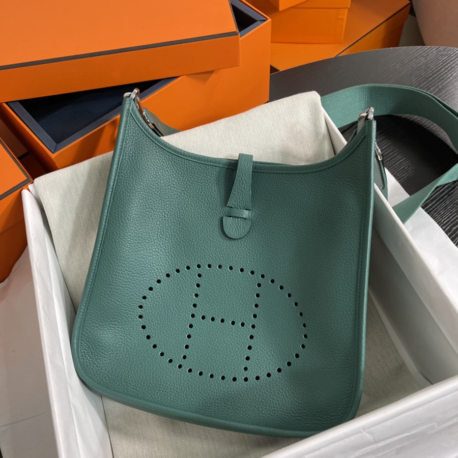 伊芙琳Evelyn 29 孔雀綠 銀扣 TC皮_2