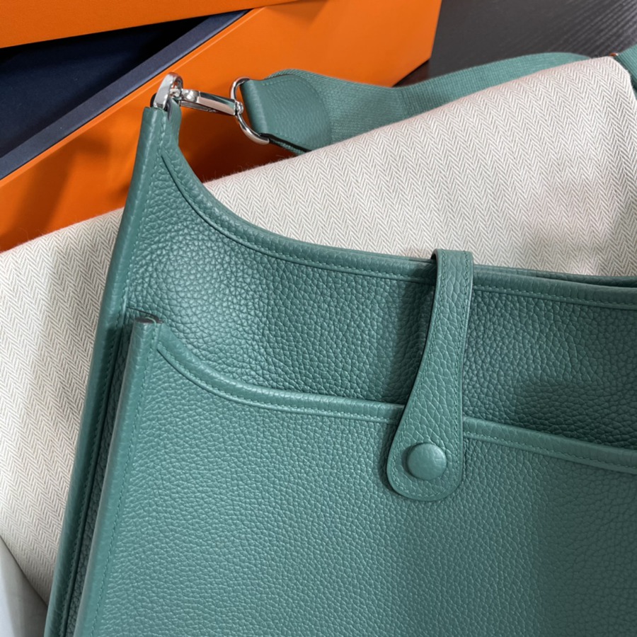 伊芙琳Evelyn 29 孔雀綠 銀扣 TC皮_5