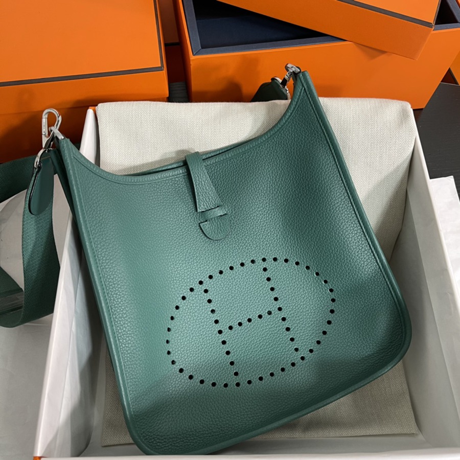 伊芙琳Evelyn 29 孔雀綠 銀扣 TC皮_7