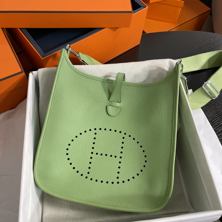 伊芙琳Evelyn 29 牛油果綠 銀扣 TC皮_8