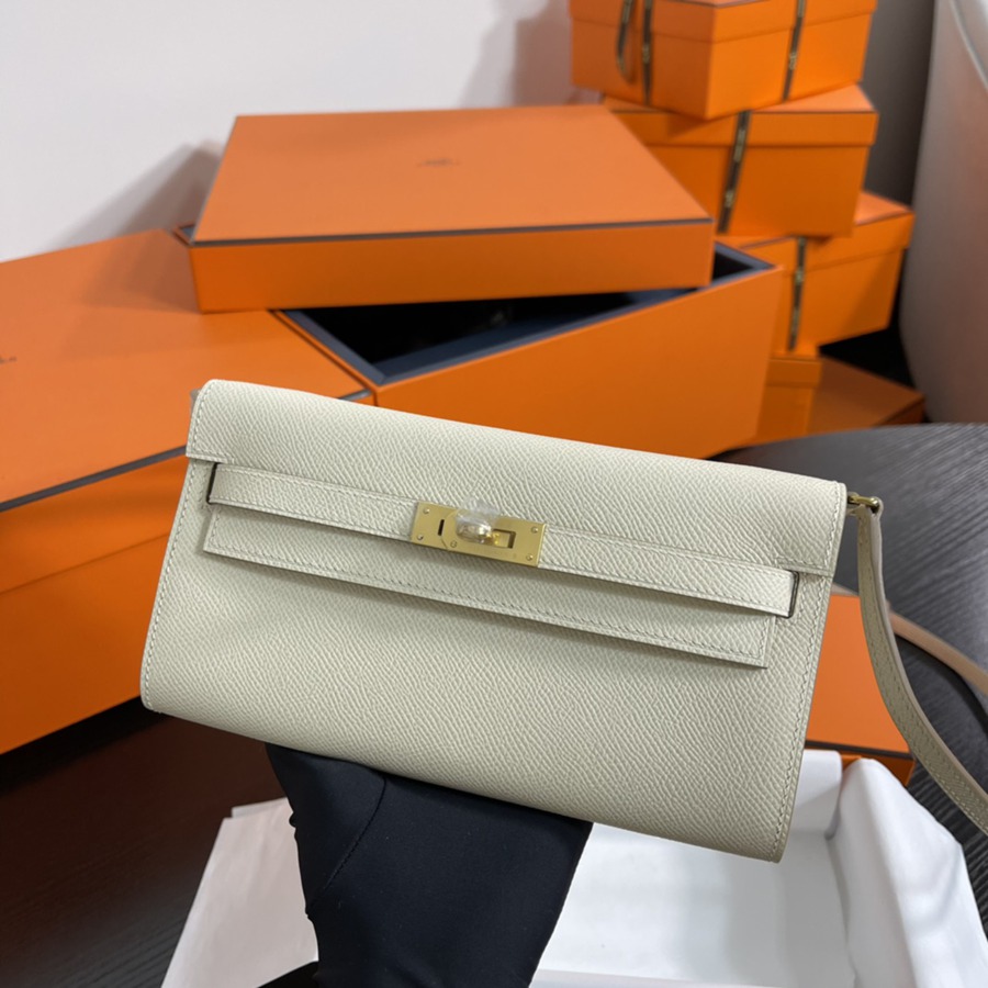 凱莉Woc Kelly To Go 奶昔白 金扣Epsom皮_1