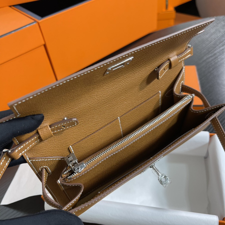 凱莉Woc Kelly To Go 金棕 銀扣Epsom皮_7