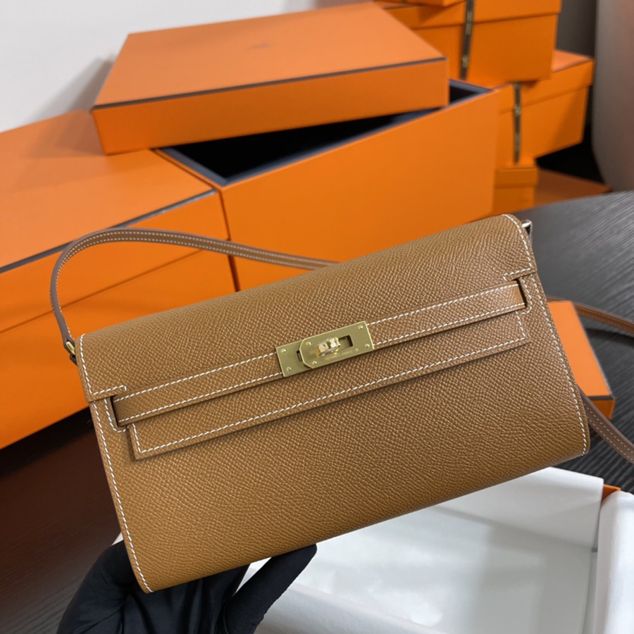 凱莉Woc Kelly To Go 金棕 金扣Epsom皮_2