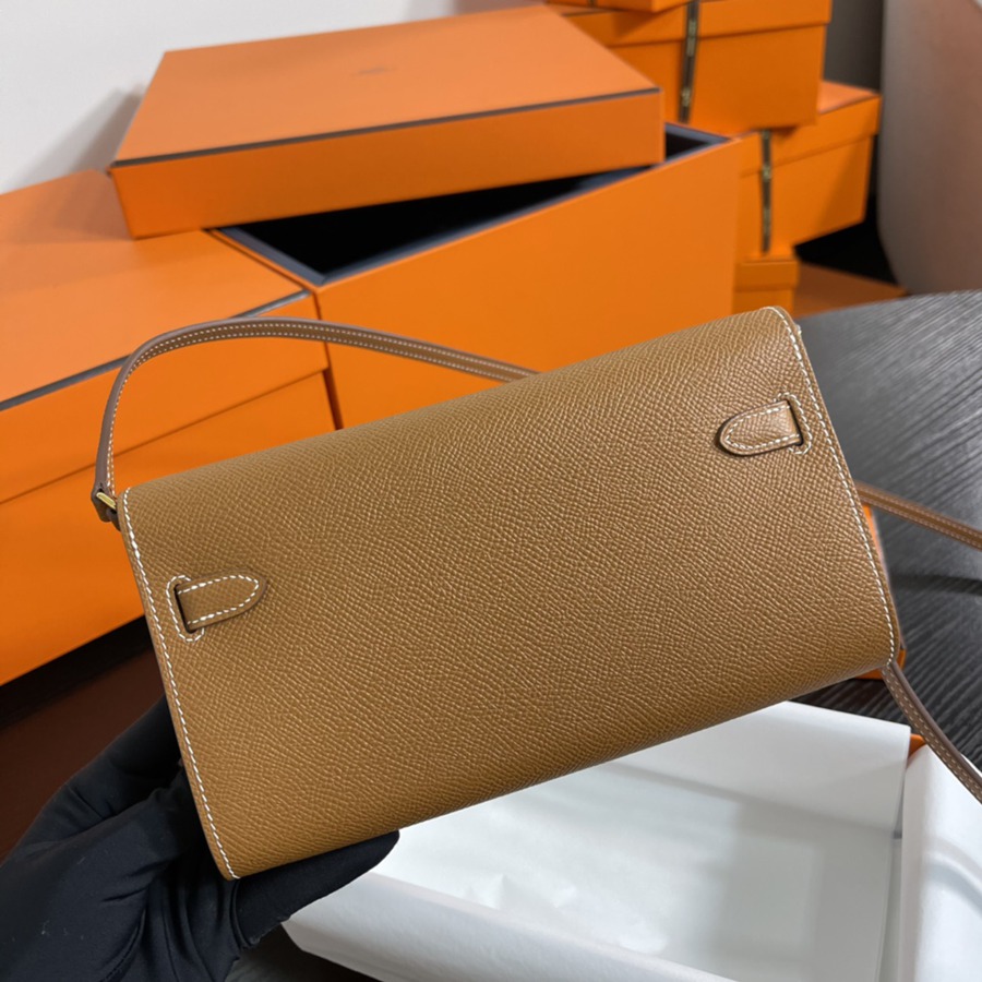 凱莉Woc Kelly To Go 金棕 金扣Epsom皮_5